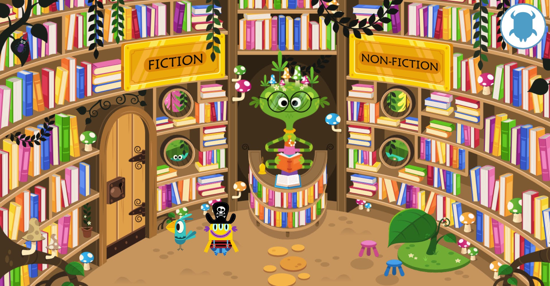 Visit Goldspear in the village library and browse the bookshelves for your next book.
